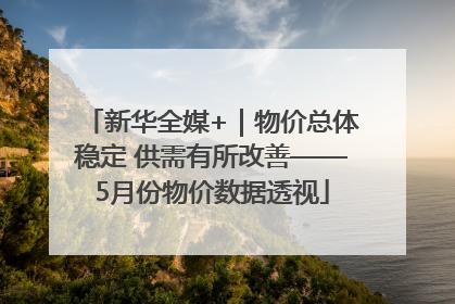 新华全媒+｜物价总体稳定 供需有所改善——5月份物价数据透视