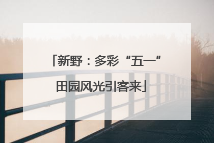 新野：多彩“五一” 田园风光引客来
