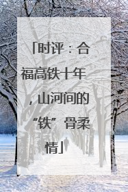 时评：合福高铁十年，山河间的“铁”骨柔情
