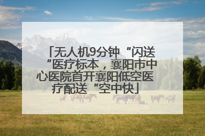 无人机9分钟“闪送“医疗标本，襄阳市中心医院首开襄阳低空医疗配送“空中快