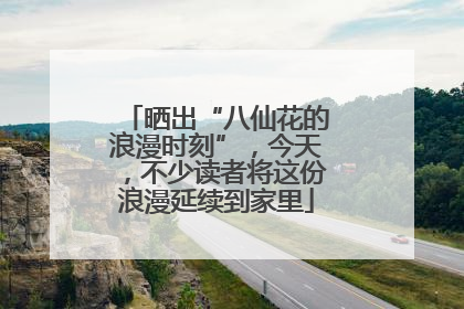 晒出“八仙花的浪漫时刻”，今天，不少读者将这份浪漫延续到家里