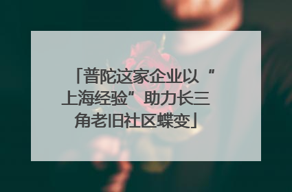 普陀这家企业以“上海经验”助力长三角老旧社区蝶变