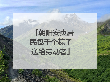朝阳安贞居民包千个粽子送给劳动者