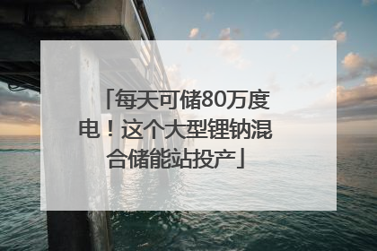 每天可储80万度电！这个大型锂钠混合储能站投产