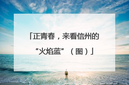 正青春，来看信州的“火焰蓝”（图）