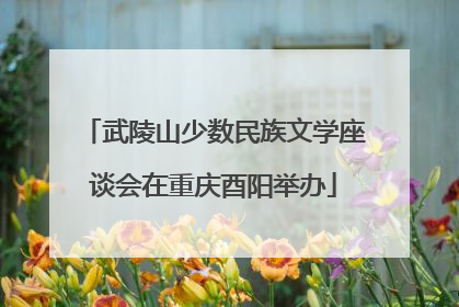 武陵山少数民族文学座谈会在重庆酉阳举办