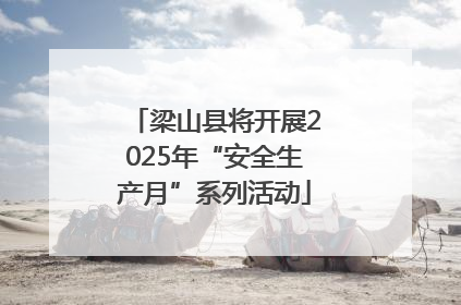 梁山县将开展2025年“安全生产月”系列活动