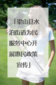 梁山县水泊街道为民服务中心开展惠民政策宣传