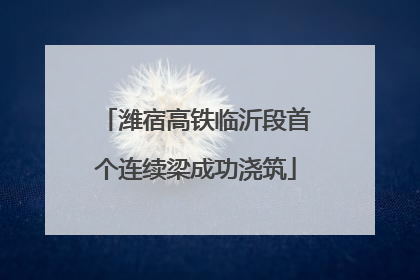潍宿高铁临沂段首个连续梁成功浇筑