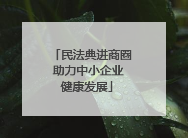民法典进商圈 助力中小企业健康发展