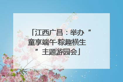 江西广昌：举办“童享端午·粽趣横生”主题游园会