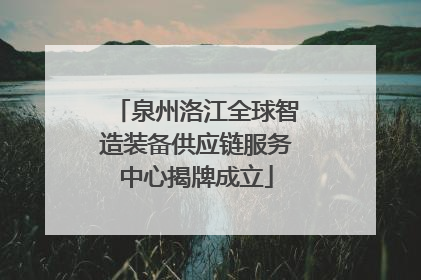 泉州洛江全球智造装备供应链服务中心揭牌成立