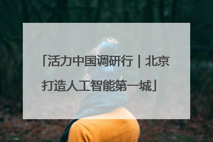 活力中国调研行｜北京打造人工智能第一城