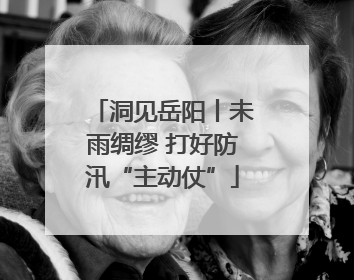 洞见岳阳丨未雨绸缪 打好防汛“主动仗”