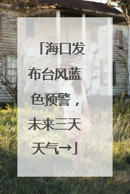 海口发布台风蓝色预警，未来三天天气→