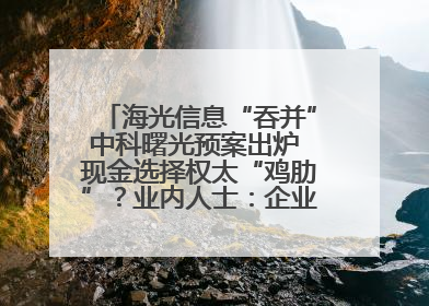 海光信息“吞并”中科曙光预案出炉 现金选择权太“鸡肋”？业内人士：企业不想大量现金流出