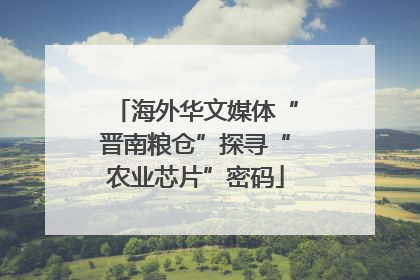 海外华文媒体“晋南粮仓”探寻“农业芯片”密码