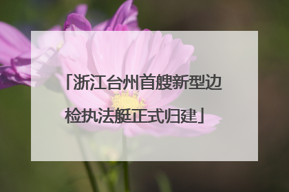 浙江台州首艘新型边检执法艇正式归建