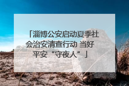 淄博公安启动夏季社会治安清查行动 当好平安“守夜人”