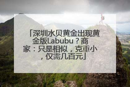 深圳水贝黄金出现黄金版Labubu？商家：只是相似，克重小，仅需几百元