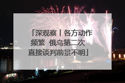深观察丨各方动作频繁  俄乌第二次直接谈判前景不明
