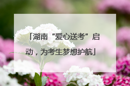 湖南“爱心送考”启动，为考生梦想护航