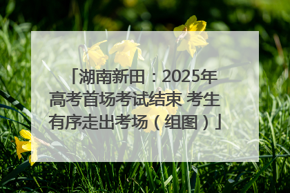 湖南新田：2025年高考首场考试结束 考生有序走出考场（组图）