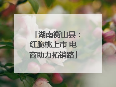湖南衡山县：红脆桃上市 电商助力拓销路