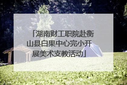 湖南财工职院赴衡山县白果中心完小开展美术支教活动