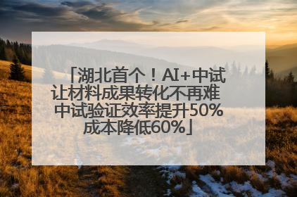 湖北首个！AI+中试让材料成果转化不再难 中试验证效率提升50%成本降低60%
