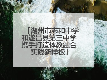 湖州市志和中学和遂昌县第三中学携手打造体教融合实践新样板