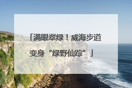 满眼翠绿！威海步道变身“绿野仙踪”