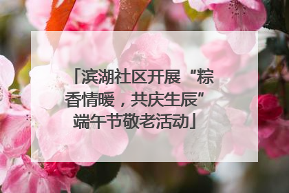 滨湖社区开展“粽香情暖，共庆生辰”端午节敬老活动