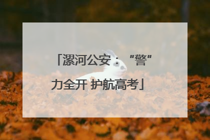 漯河公安：“警”力全开 护航高考