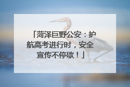 菏泽巨野公安：护航高考进行时，安全宣传不停歇！