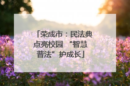 荣成市：民法典点亮校园 “智慧普法”护成长