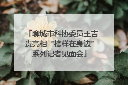 聊城市科协委员王吉贵亮相“榜样在身边”系列记者见面会