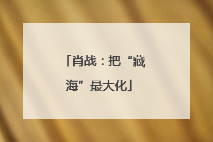 肖战：把“藏海”最大化