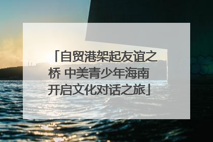 自贸港架起友谊之桥 中美青少年海南开启文化对话之旅