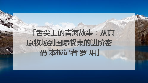 舌尖上的青海故事：从高原牧场到国际餐桌的进阶密码 本报记者 罗 珺