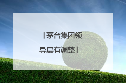 茅台集团领导层有调整