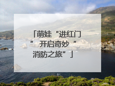 萌娃“进红门” 开启奇妙“消防之旅”