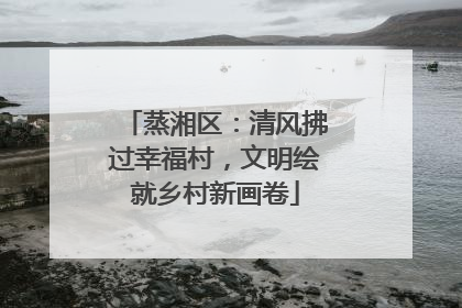 蒸湘区：清风拂过幸福村，文明绘就乡村新画卷