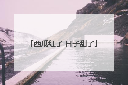 西瓜红了 日子甜了