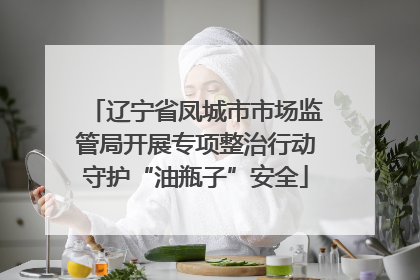 辽宁省凤城市市场监管局开展专项整治行动守护“油瓶子”安全