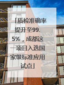 质检准确率提升至99.5%，成都这一项目入选国家级标准应用试点