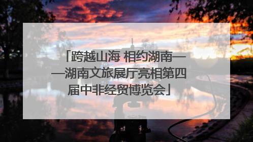 跨越山海 相约湖南——湖南文旅展厅亮相第四届中非经贸博览会