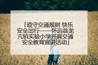 遵守交通规则 快乐安全出行——怀远县龙亢镇实验小学开展交通安全教育宣讲活动