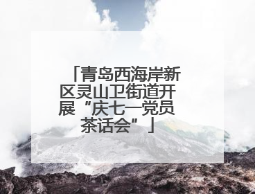 青岛西海岸新区灵山卫街道开展“庆七一党员茶话会”