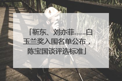 靳东、刘亦菲……白玉兰奖入围名单公布，陈宝国谈评选标准